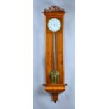 A Grand Sonnerie striking fruitwood Vienna regulator By Leopold Seiberl, Wien,