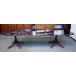 William Tillman; a George III style mahogany D-end extending dining table,