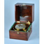 AN eight-day Mahogany-cased marine chronometer By Morris Tobias, 31 Minories, London, No. 326.