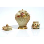 A Royal Worcester rose jar, lid and pierced cover, circa 1903,