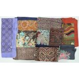A collection of ten Liberty of London printed silk scarves,
