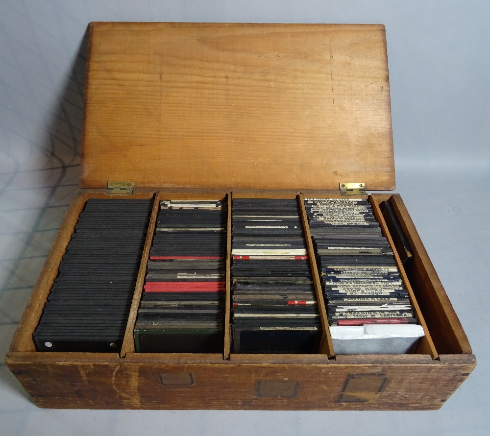 A quantity of three inch glass magic lantern slides, some coloured, including views of china, (qty). - Image 2 of 8