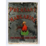 An early 20th century advertising mirror for Pheasant Margarine,