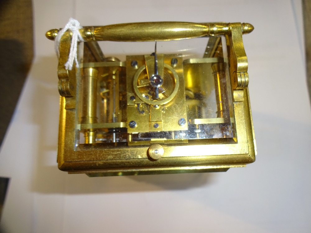 A French gilt brass one-piece case carriage clock By Grohé, Paris, - Image 16 of 18