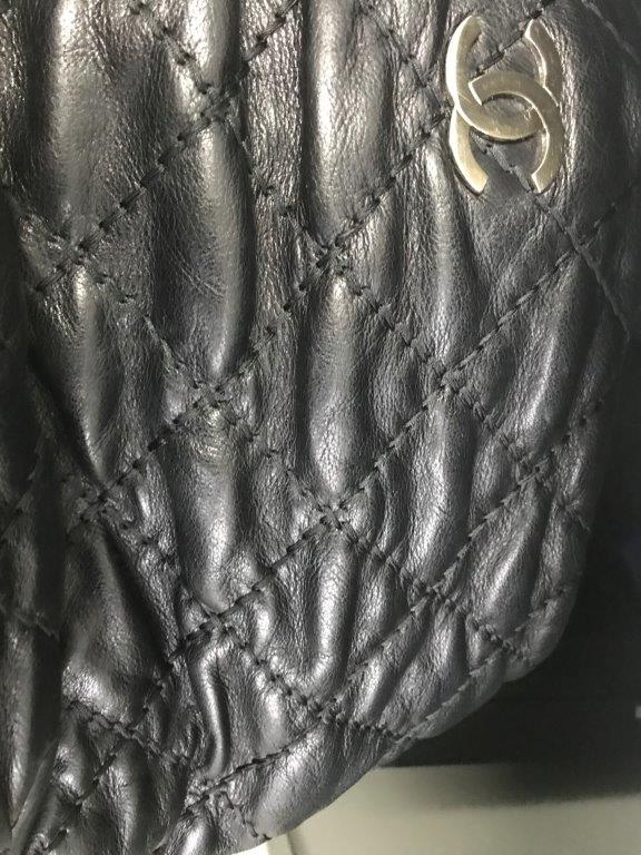 A Chanel black quilted leather tote bag, circa 2012-2013, with silver-tone hardware, - Image 9 of 13