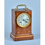 A Louis Philippe giltmetal-mounted rosewood and marquetry inlaid mantel clock With glazed upper