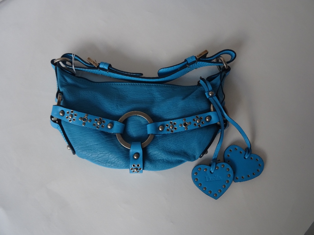 A Luella blue leather saddle bag, - Bild 2 aus 14