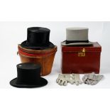 John Hutton & Sons, Newcastle upon Tyne, a gentleman's black silk top hat,