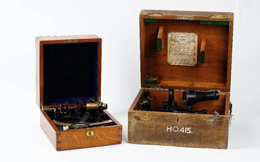 Kelvin & Hughes Ltd, No 66014, sextant fitted in the original box,