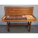 Robert Morley and Company; a model C5 Clavichord, in a walnut case, circa 1981, No 3123,