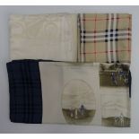 A Burberry golf themed silk scarf,