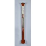 A George III mahogany bow-front barometer By Adie & Son,