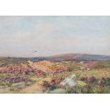 English School, 19th/20th Century, A Moorland Landscape, watercolour, 25 x 35cm,