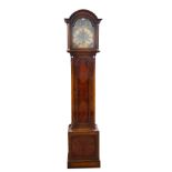 A walnut longase clock, 20th Century The movement with Westminster,