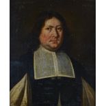 Dutch School, late 17th Century, Portrait of a gentleman wearing a white collar,