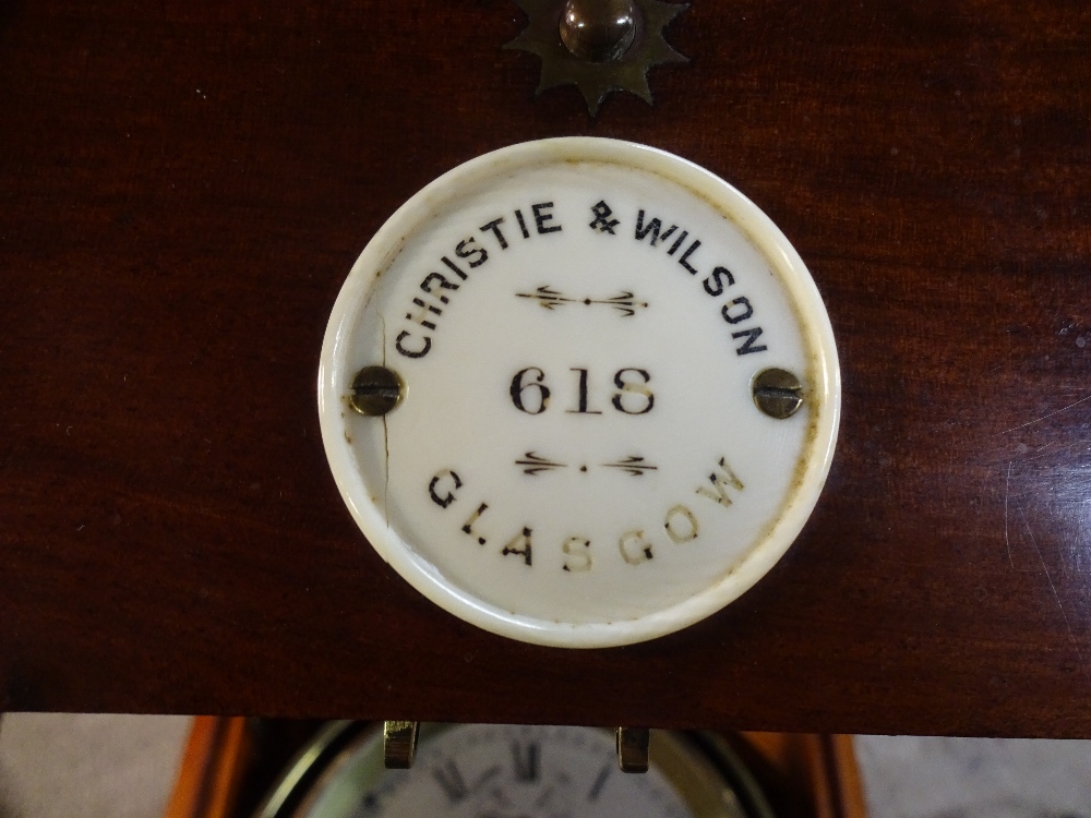 A brass-bound mahogany two-day marine chronometer Signed Christie & Wilson, Glasgow, - Image 5 of 13