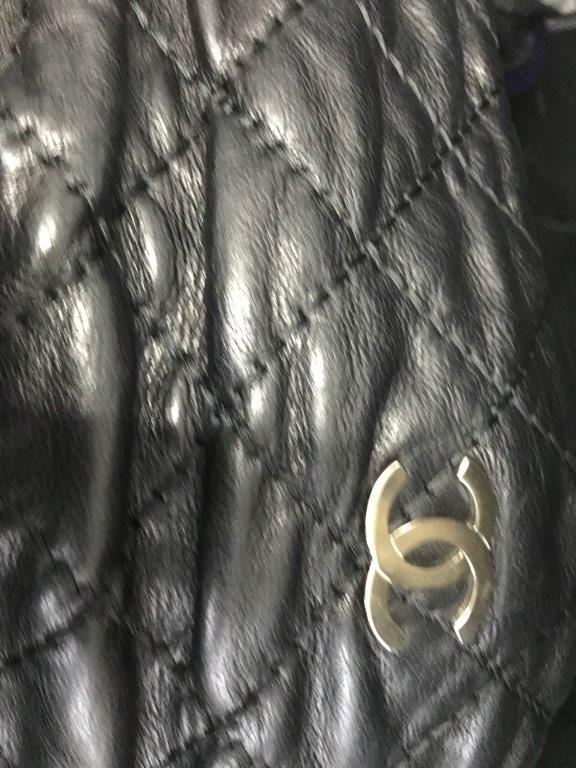 A Chanel black quilted leather tote bag, circa 2012-2013, with silver-tone hardware, - Image 10 of 13