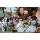Ceramics and collectables, a large quantity including drinking glasses, part dinner services,