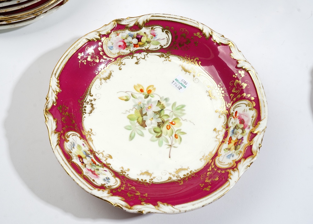 A Coalport porcelain part dessert service, circa 1840, - Image 3 of 4