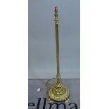 A Victorian style brass standard lamp, 122cm high.