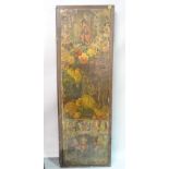 An early 20th century Victorian style decoupage three fold screen,