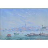 D'Esposito (Maltese, active circa 1900), Views of Valetta, Malta, a pair,