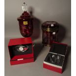 Baccarat, a modern glass heart shaped paperweight,