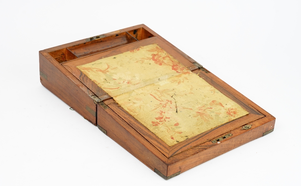 A Victorian figured walnut rectangular lift top box, 28cm wide x 15cm high, - Image 2 of 4