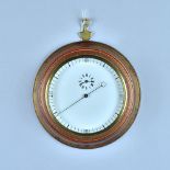 A giltwood Sedan-style timepiece The 5 1/2in white enamel dial with sweep centre seconds and a