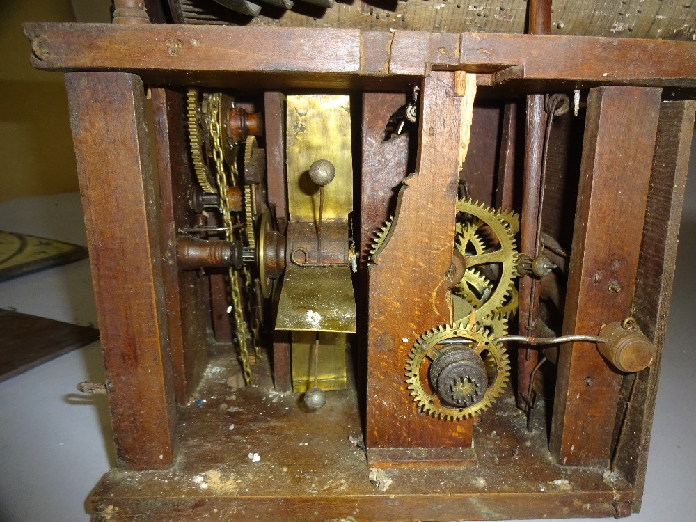 A Continental softwood and brass painted-dial Musical Wall Clock Possibly Friesland, - Image 8 of 12