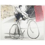 Nigel Henderson (British, 1917-1985), Stressed Photograph of Boys on Bike,