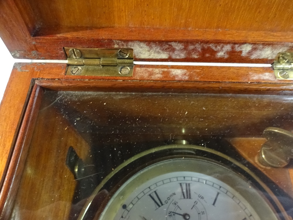 A brass-bound mahogany two-day marine chronometer Signed Christie & Wilson, Glasgow, - Image 4 of 13