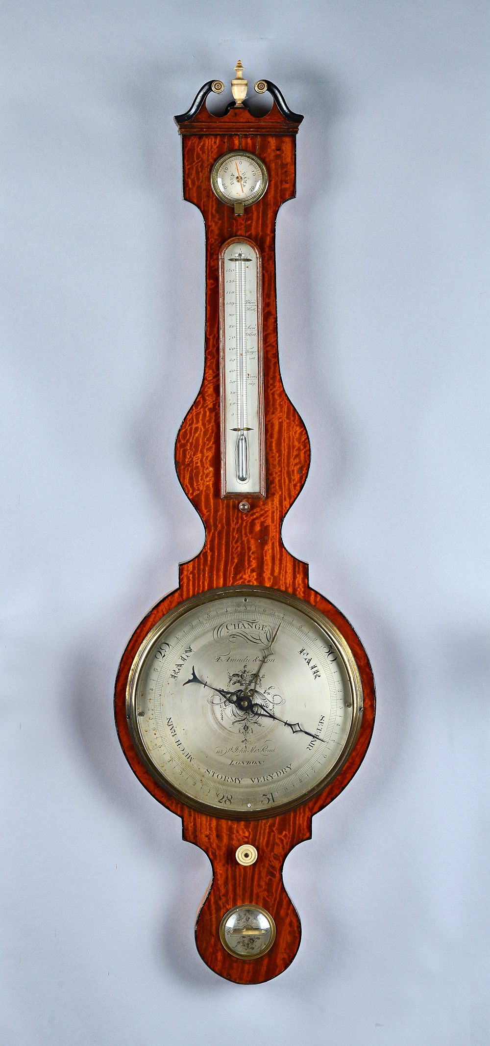 An early Victorian wheel barometer By F. Amadio & Son, 118 St.