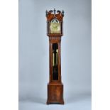 A late Edwardian mahogany Longcase clock of small size In the George III style,