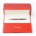 St Dupont, Paris, Olympio De Microns Argent ballpoint pen, boxed with booklet,