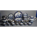 Booths; 'Old Willow' pattern part dinner service, (qty).