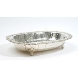 A silver large oval bowl,