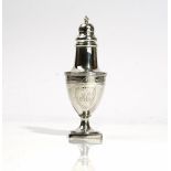A George III silver vase shape caster, Peter & Ann Bateman, London 1797,