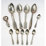 A group of foreign flatware, comprising; a Georg Jensen spoon, import mark London 1948,