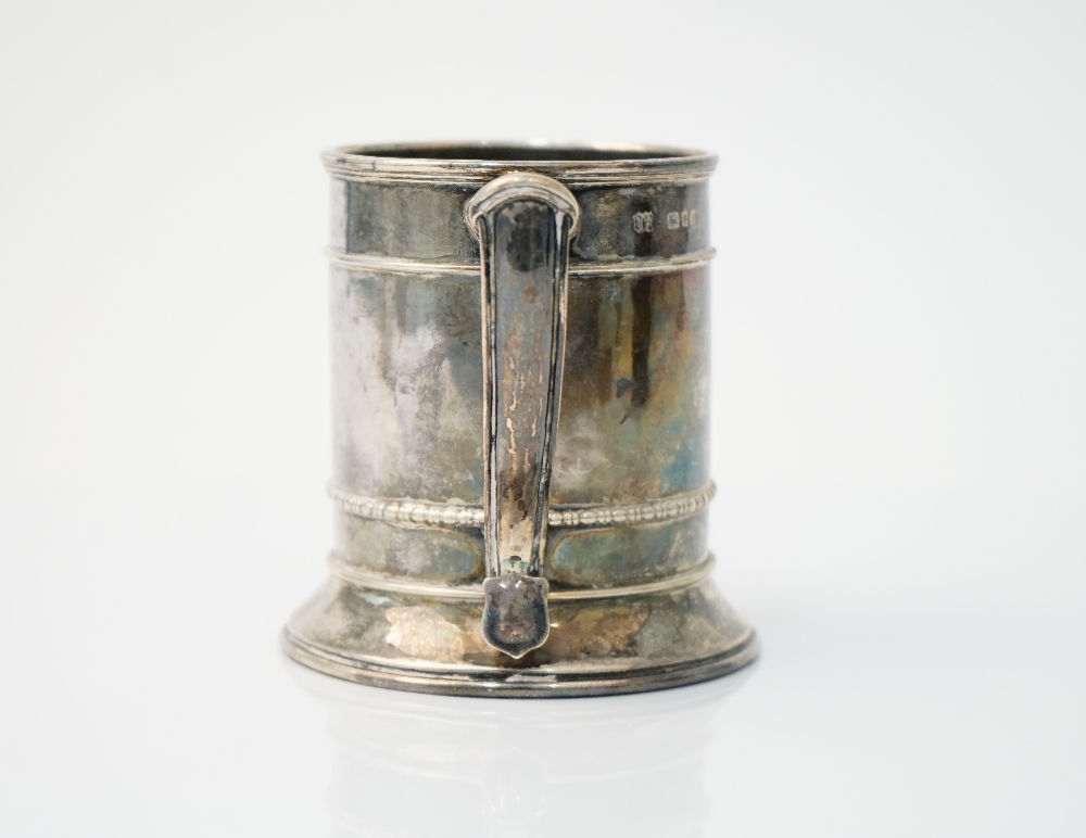 An Omar Ramsden silver mug, of tapered cylindrical form, raised on a flared circular foot, - Image 5 of 5