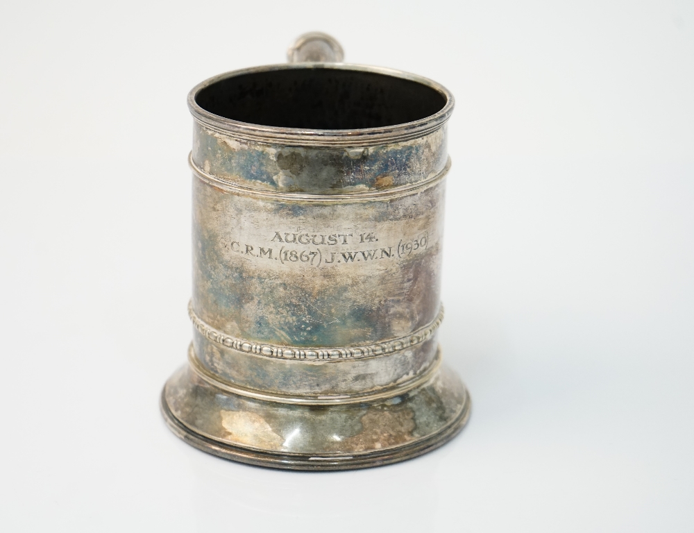 An Omar Ramsden silver mug, of tapered cylindrical form, raised on a flared circular foot, - Image 2 of 5