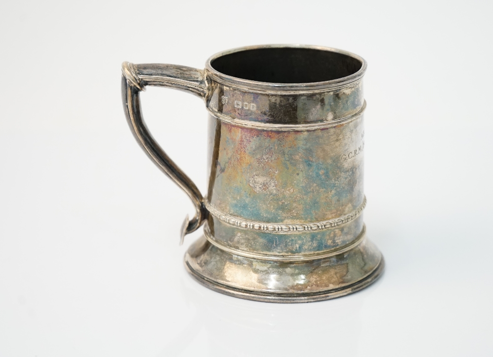 An Omar Ramsden silver mug, of tapered cylindrical form, raised on a flared circular foot, - Image 3 of 5