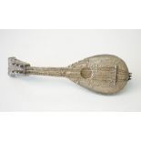 A European model of a mandolin, decorated with figures in a landscape in the Dutch taste,