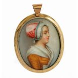 A pendant locket, 19th century,