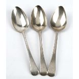 A pair of George III silver Old English pattern table spoons London 1815,
