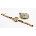 A 9ct gold cased lady's wristwatch,