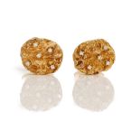 A pair of 9ct gold and diamond dress cufflinks,