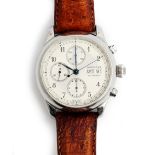 A Longines Automatic steel cased Weems Chronograph Swiss Air Exclusive No 2 wristwatch,