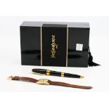 An Yves Saint Laurent Collection gold plated lady's wristwatch,