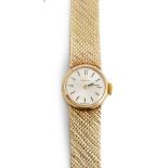 An Omega 9ct gold lady's bracelet wristwatch,